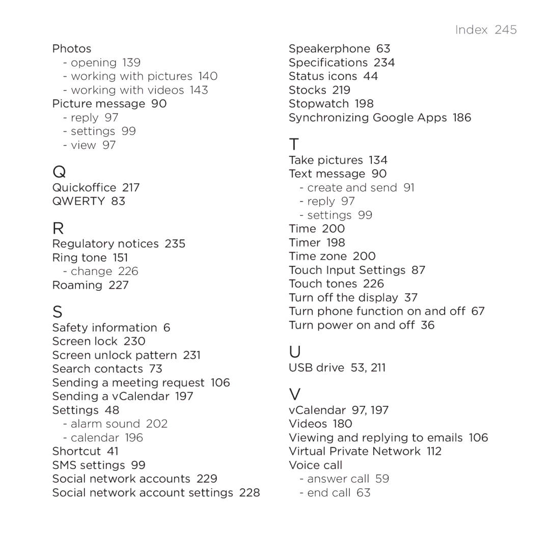 HTC 200 manual Qwerty  